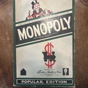 Vintage 1954 Monopoly Trading Board Game by PARKER BROTHERS w/ BOARD